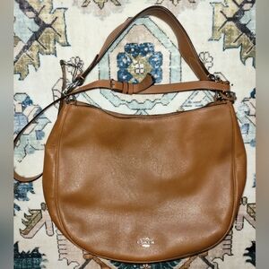 Coach Nomad 36026 Camel Glovetanned Leather, Crossbody Hobo Shoulder Bag